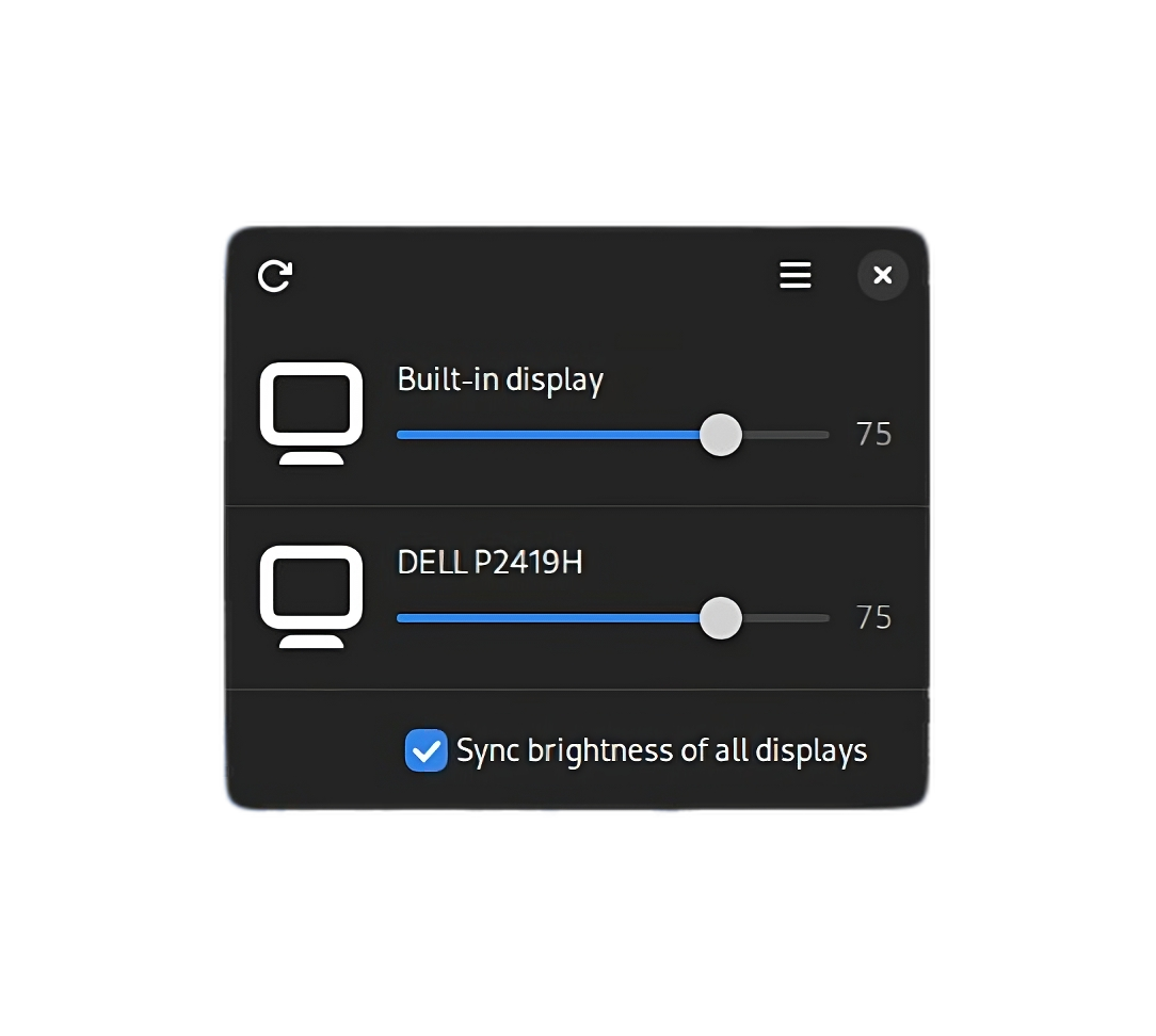 Luminance brightness controls